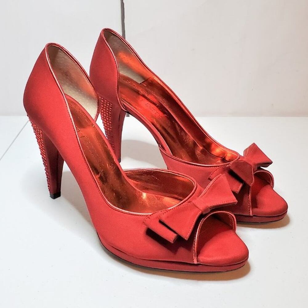 Jessica Bennett Jeanie Satin Embellished Stiletto Heels 10